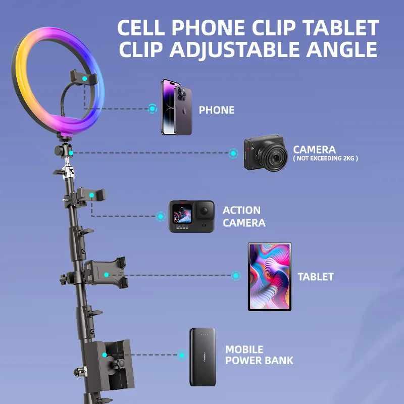 360 Photo Booth 31.5 Inch For 3 People RGB Ring Light Glass