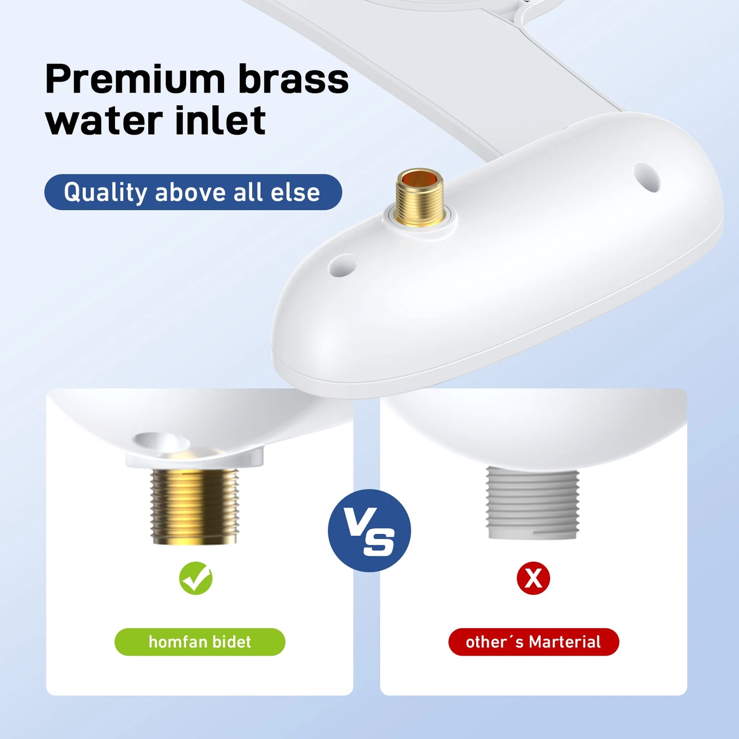 HiMISS Bidet Attachment For Toilet Self-Cleaning Dual Nozzles