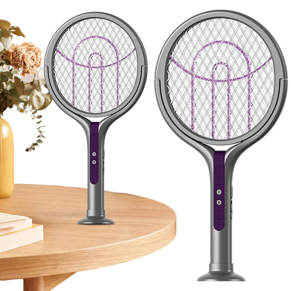 alloet Rotating Head Bug Zapper Racket 2-in-1 Mosquito Swatter
