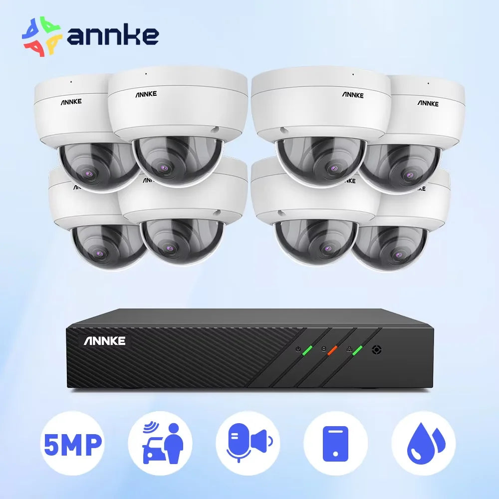 Annke 5MP FHD POE Security System 6MP NVR IP Cameras