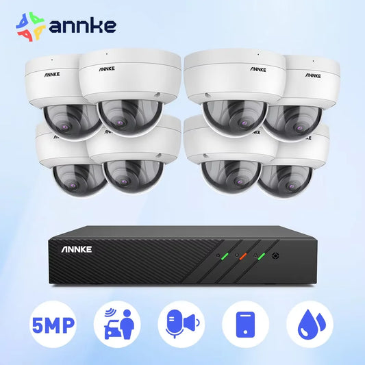 Annke 5MP FHD POE Security System 6MP NVR IP Cameras