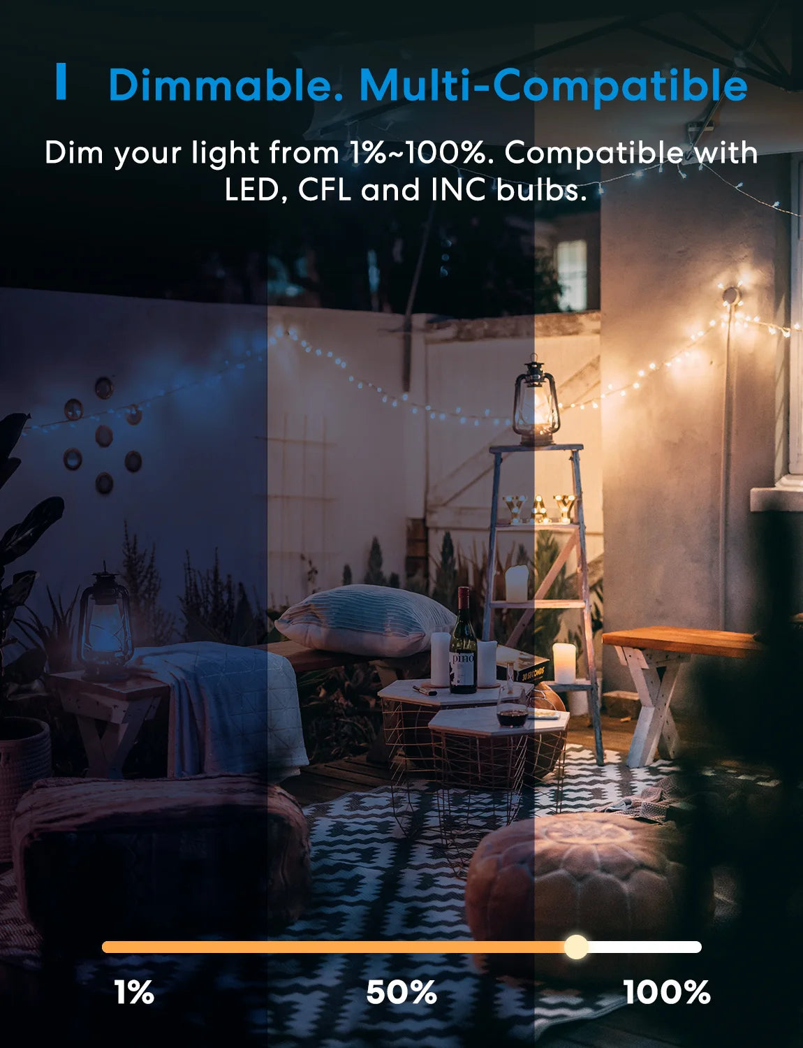 Meross HomeKit Smart Outdoor Dimmer Plug IP44 Waterproof Alexa