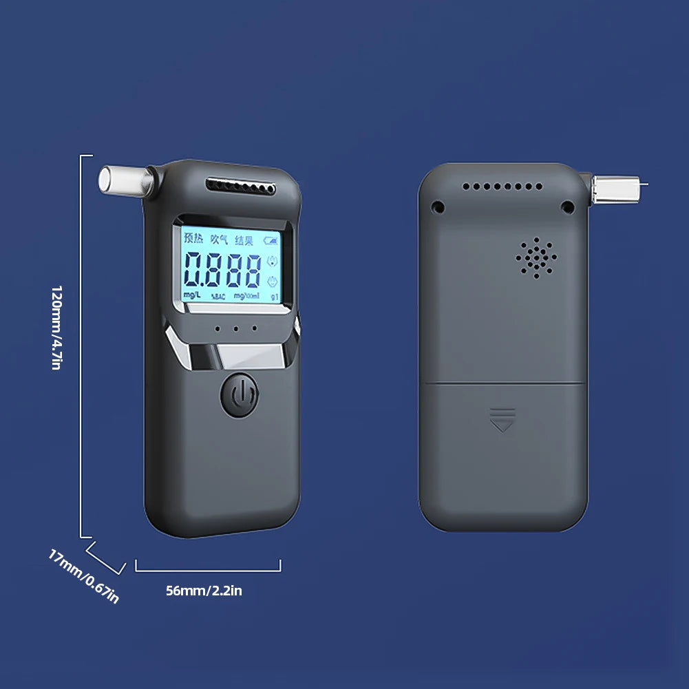MOJOYCE Digital Alcohol Breath Tester With LCD Display And Mouthpieces