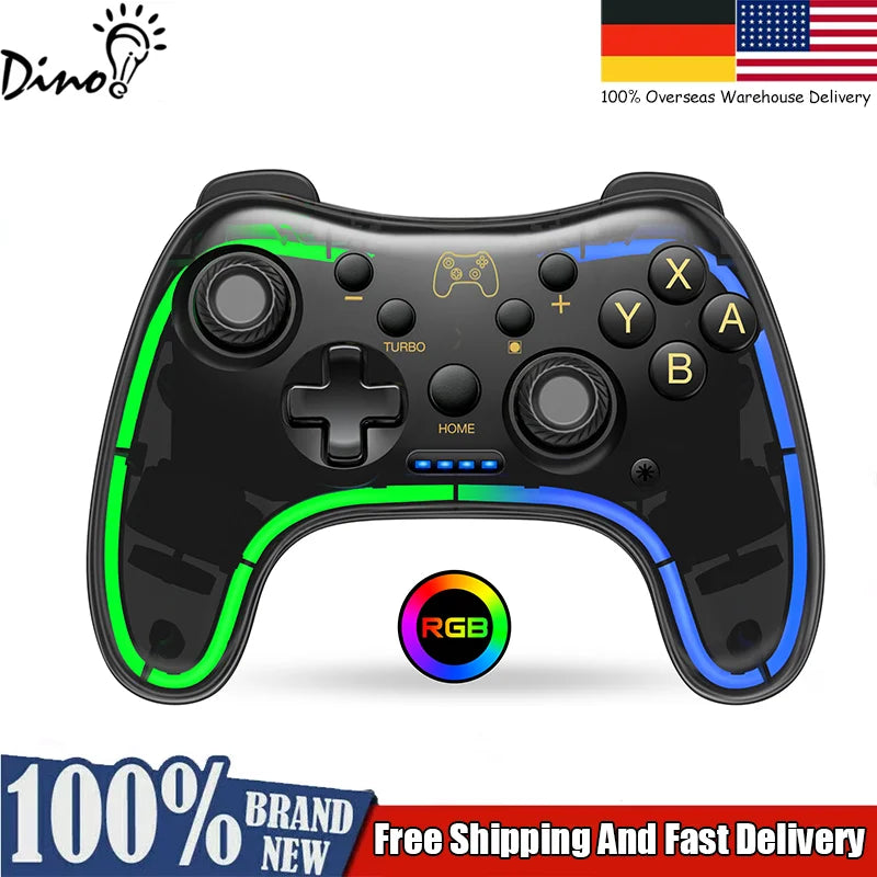 DinoFire Wireless Pro Controller for Nintendo Switch OLED and PC