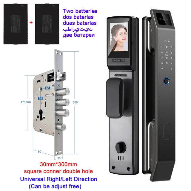 3D Face Recognition Door Lock With Camera And Fingerprint