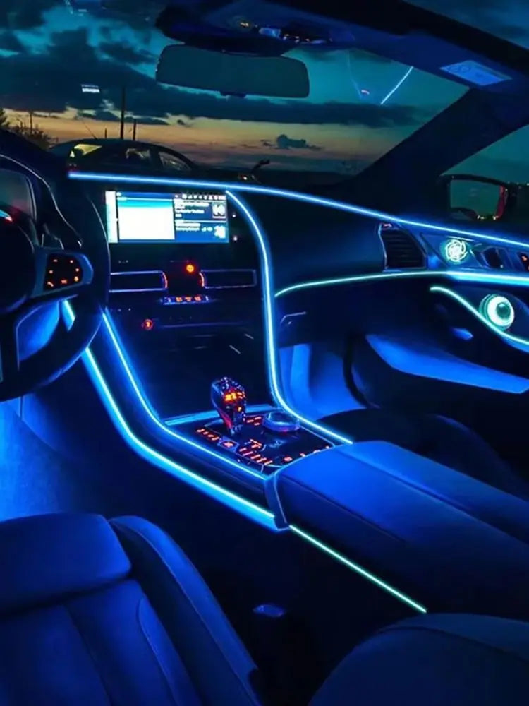 LED Car Interior Strip Lights RGB Kit With App Remote