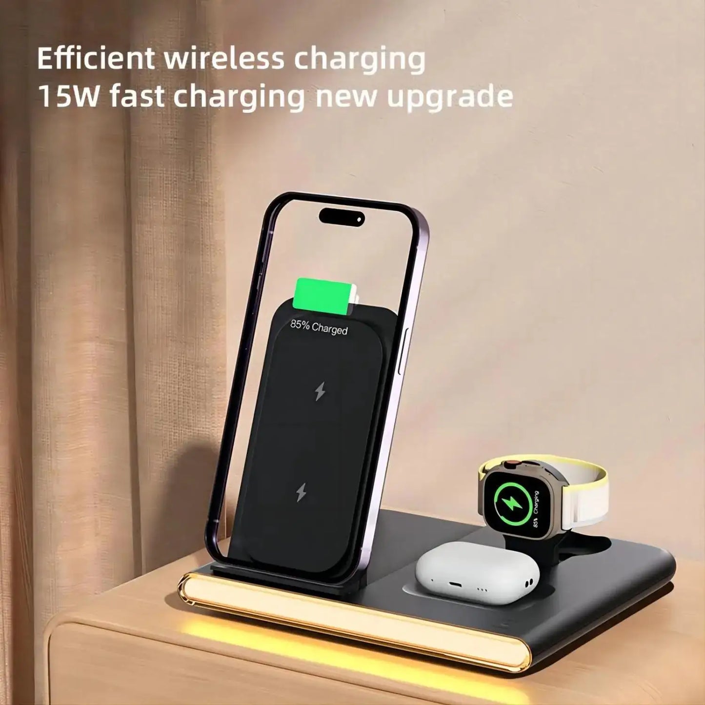 4 In 1 Fast Wireless Charger 30W PD For IPhone Samsung