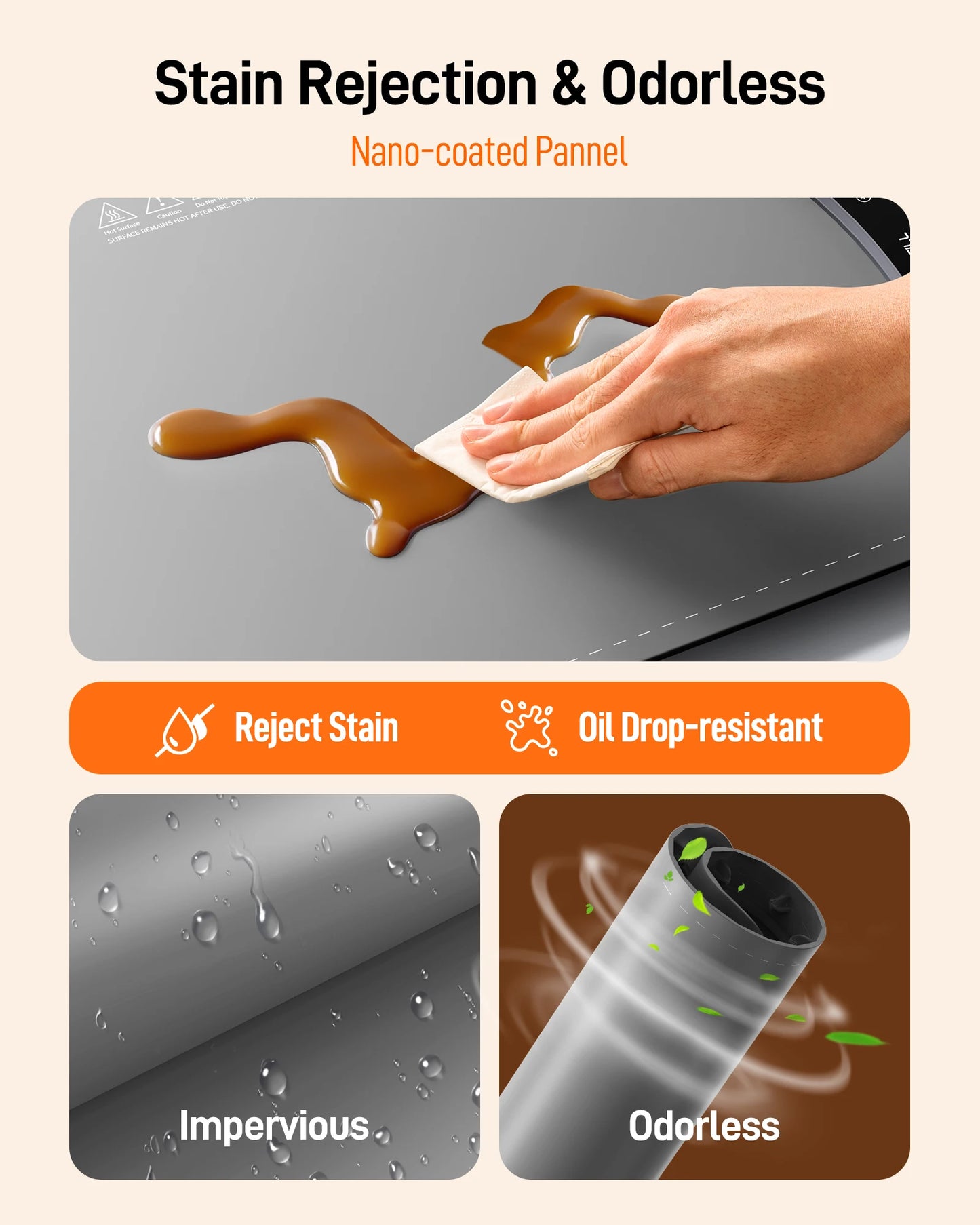 Foldable Portable Smart Electric Warming Tray With 8-Setting Warmer