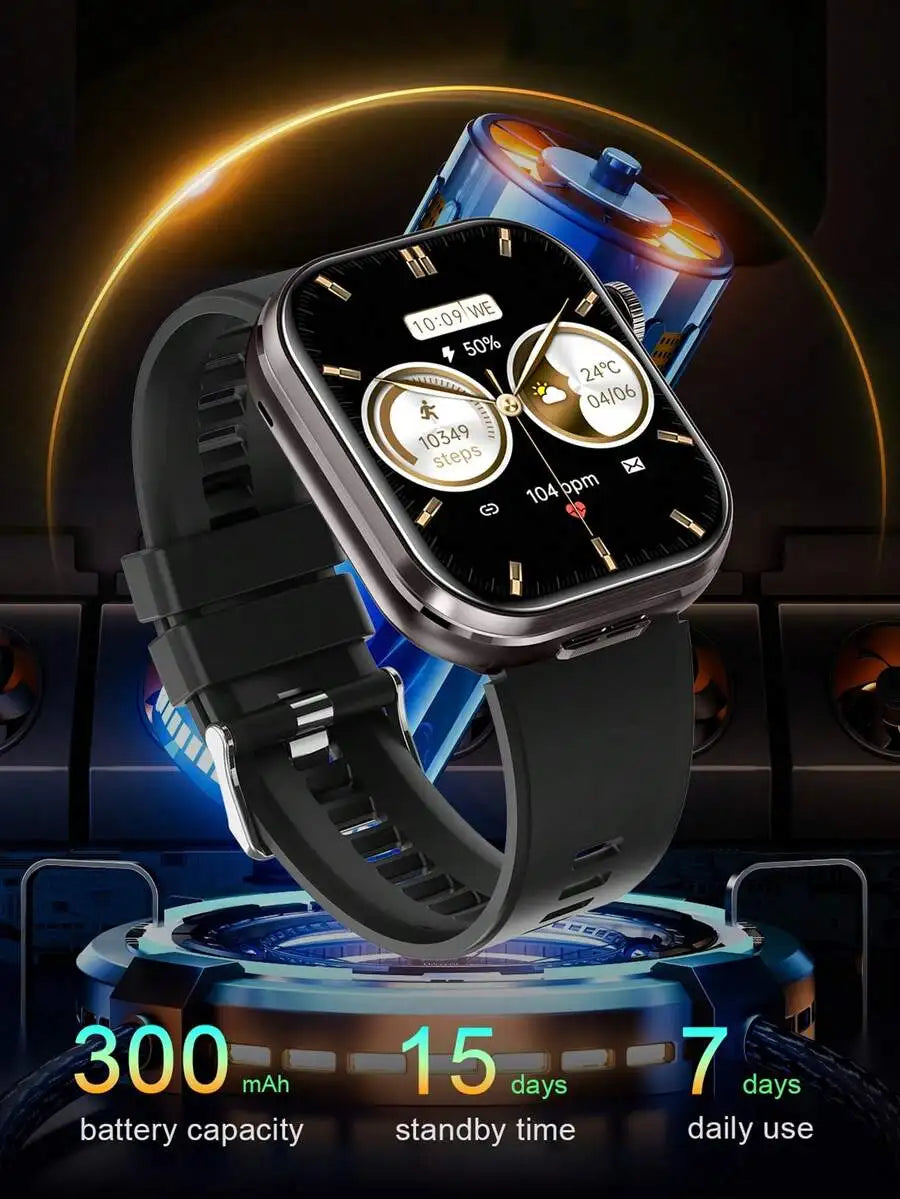 Dual Display Smartwatch With Built In Earbuds And Camera