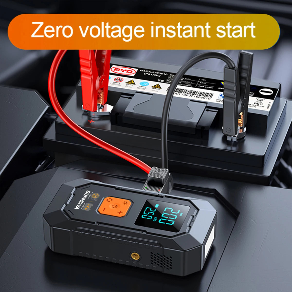 BSMOOM 4-in-1 Car Jump Starter Power Bank With Air Compressor