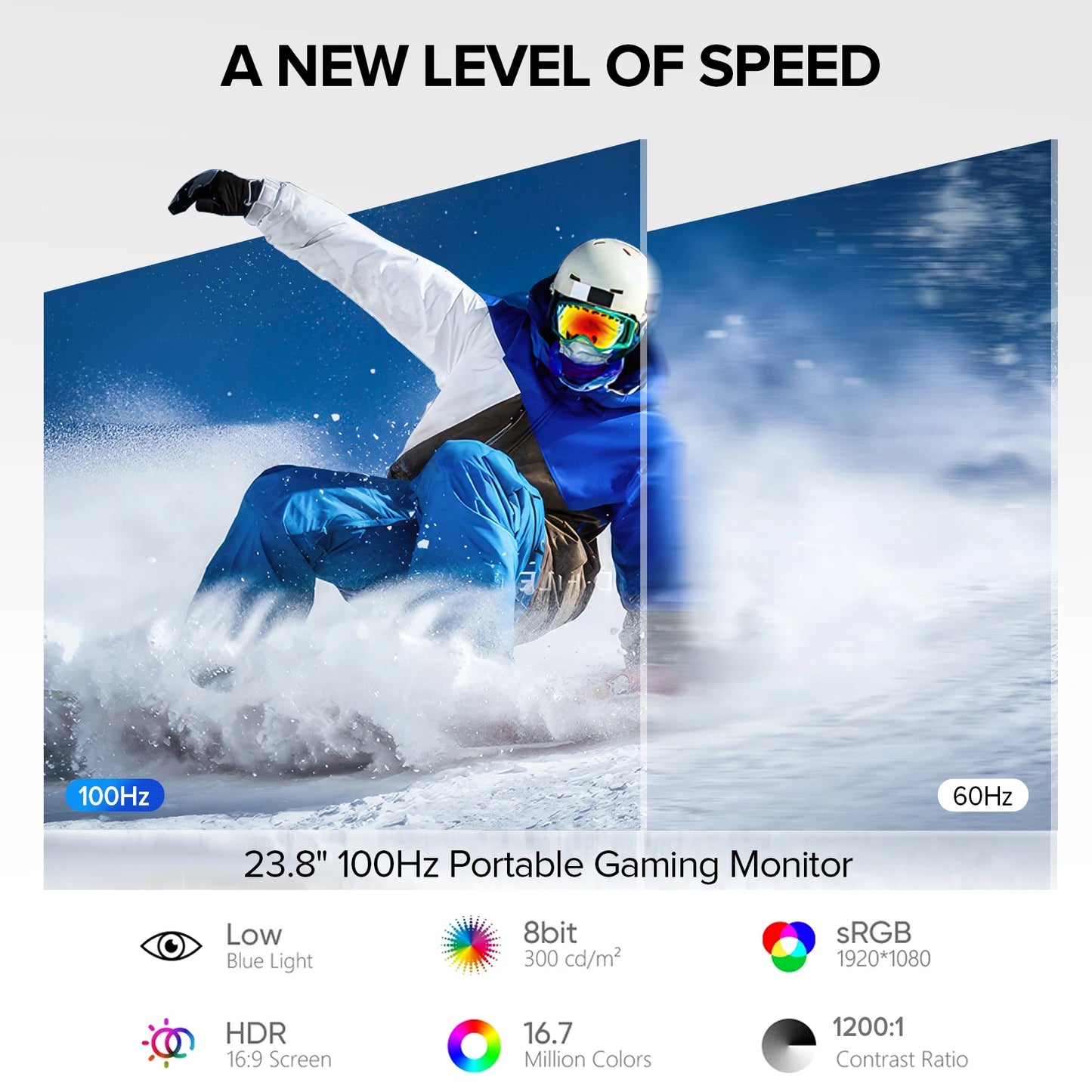 23.8 Inch Dual Screen Monitor 100Hz HDR 360 Foldable