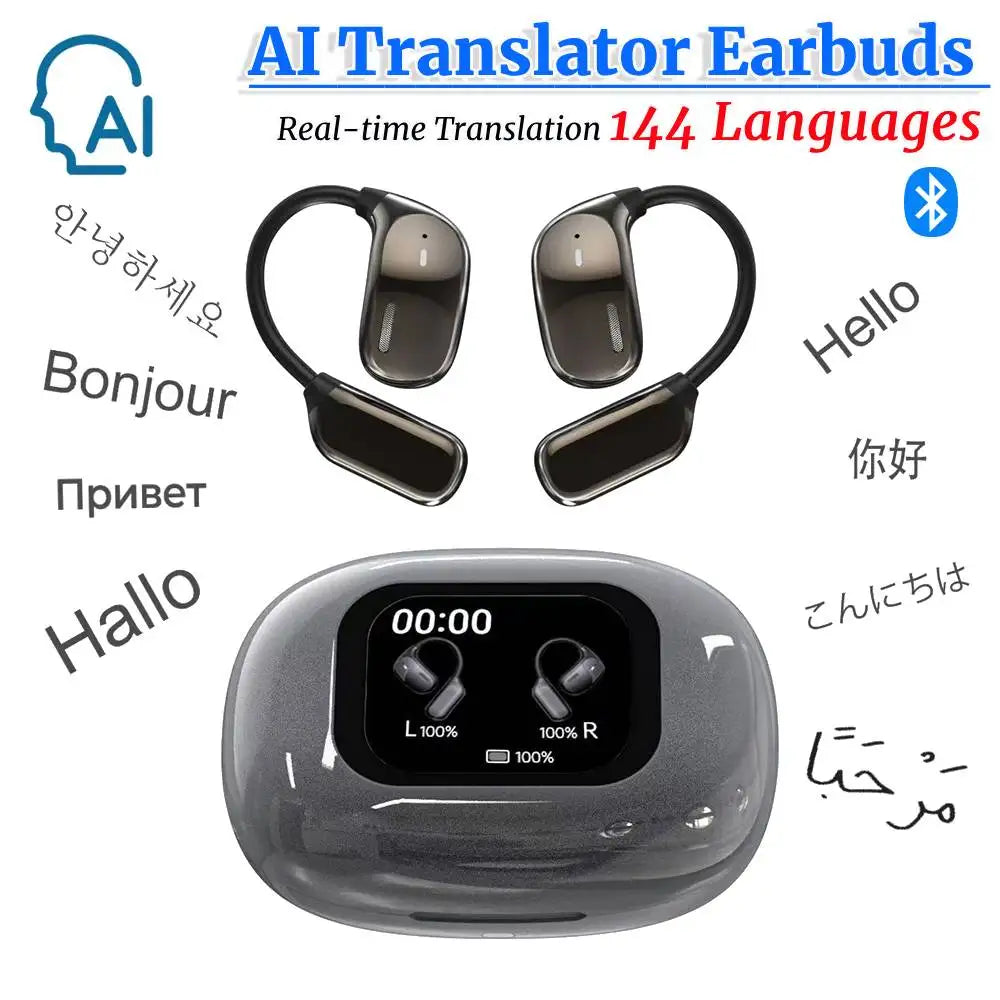 144 Languages Translator Earbuds Bluetooth Translation