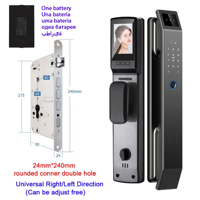 3D Face Recognition Door Lock With Camera And Fingerprint