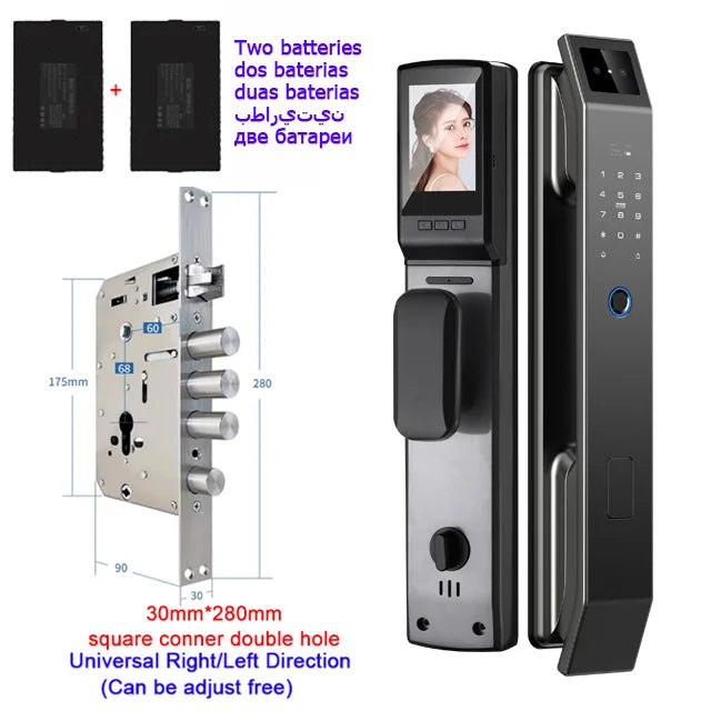 3D Face Recognition Door Lock With Camera And Fingerprint