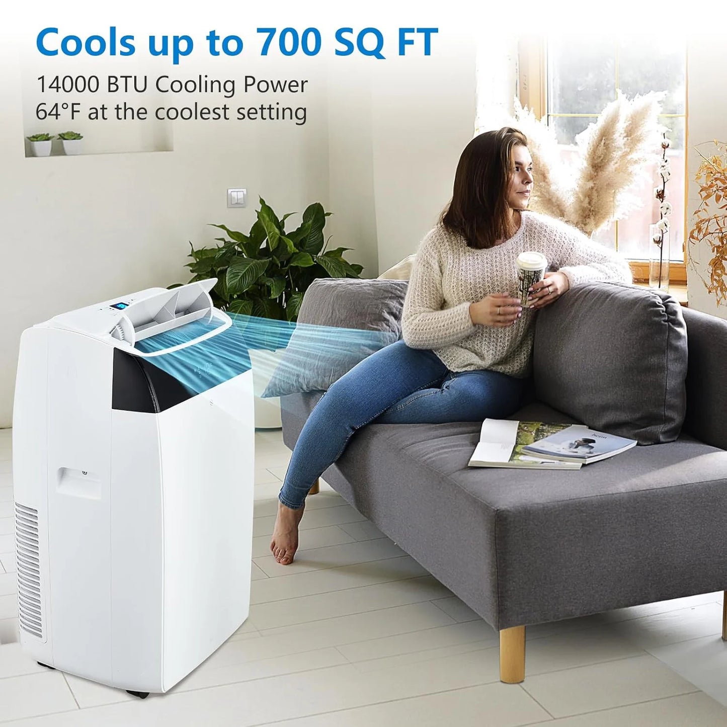 Adoolla 14000 BTU Portable Air Conditioner 3 In 1 Remote