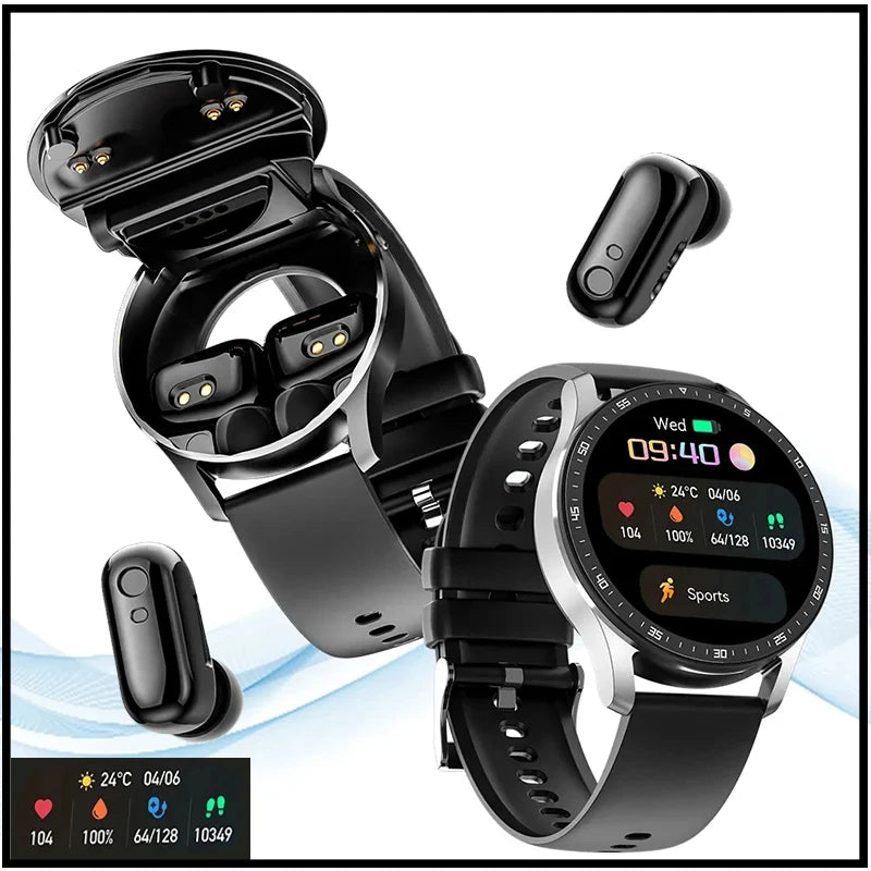 Gejian X10 Headset Smartwatch TWS Dual Bluetooth Health Tracker