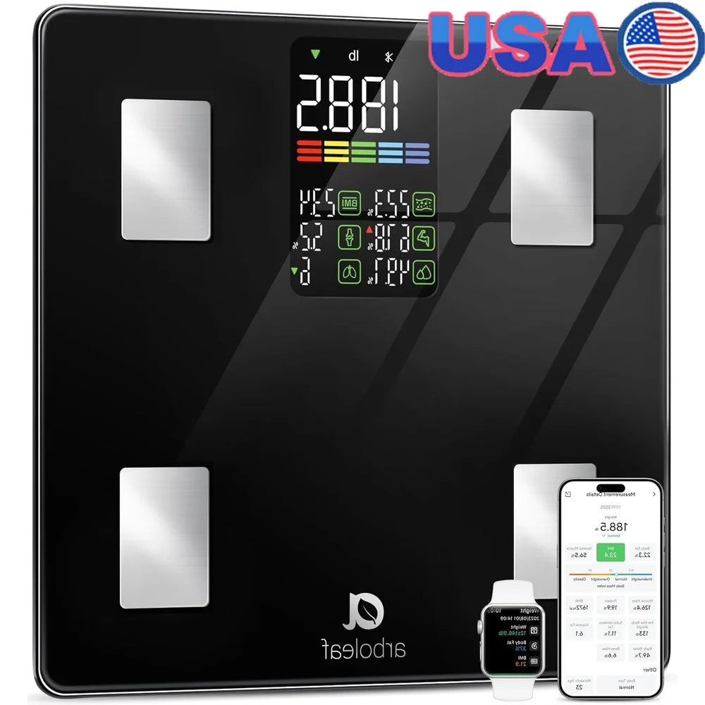 Smart Body Composition Scale BMI Fat Muscle Mass Display
