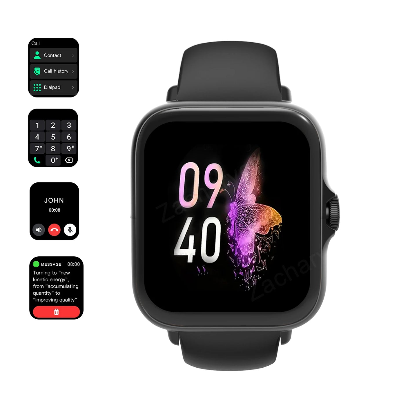 Smartwatch Bluetooth Call Touch Dial Android iPhone Fitness