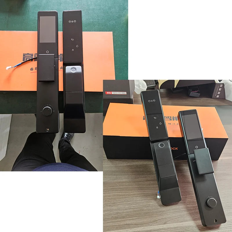 Alexa Voice Control Smart Door Lock Tuya APP 3D Face Recognition Electronic Digital Smart Door Lock With Camera