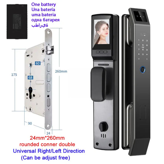 3D Face Recognition Door Lock With Camera And Fingerprint