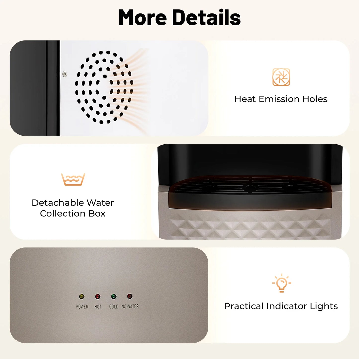 High-Concerned Chemical Bottom Load Water Dispenser Hot Cold 3 Modes