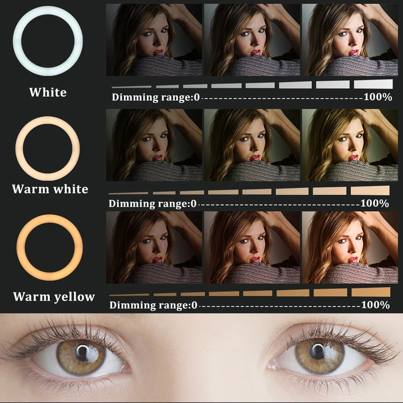 Byncceh ZB F488 22in Ring Light 60W With Stand Phone Holder