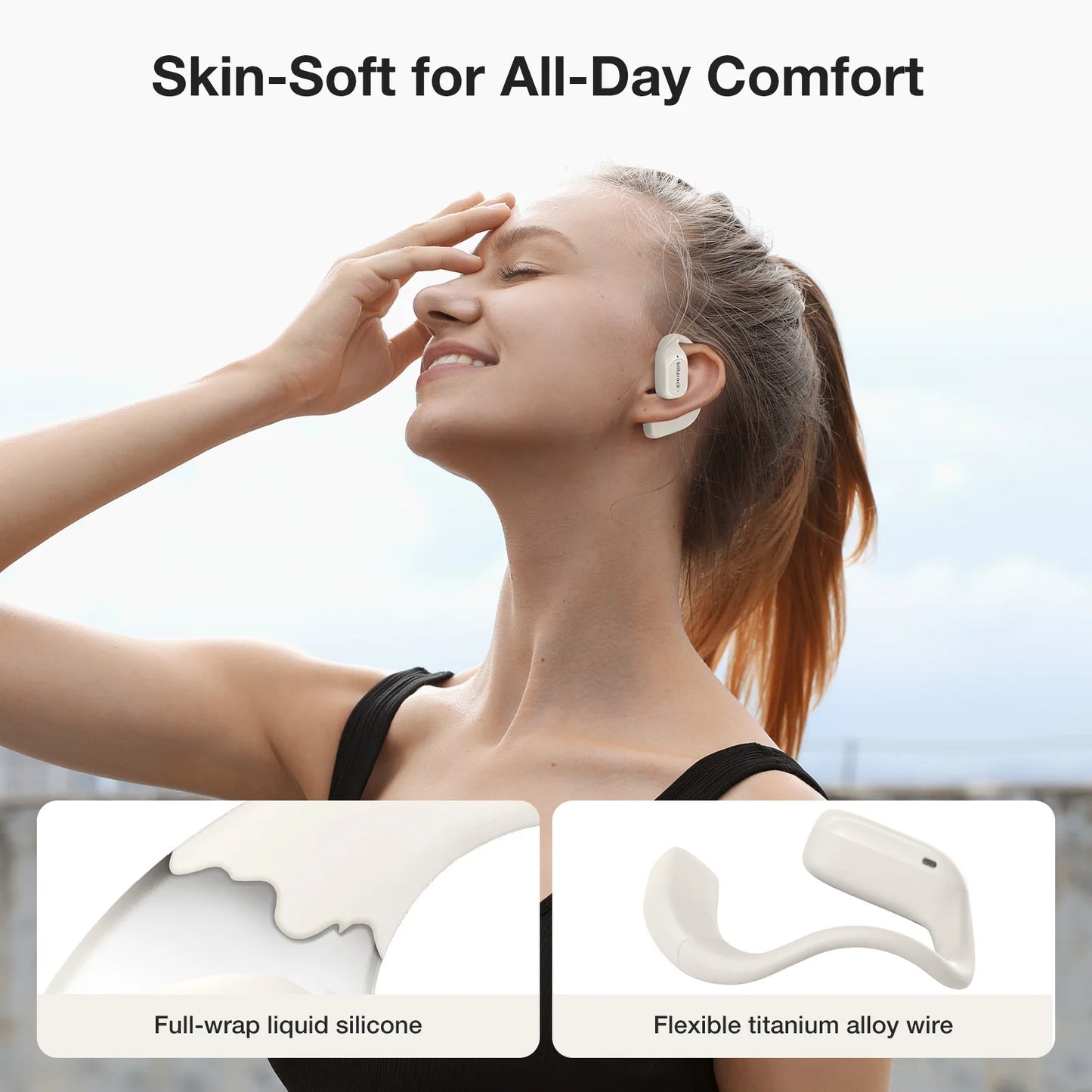 BRCT3 Open Ear Bluetooth Earbuds V5.4 Air Conduction Earhook