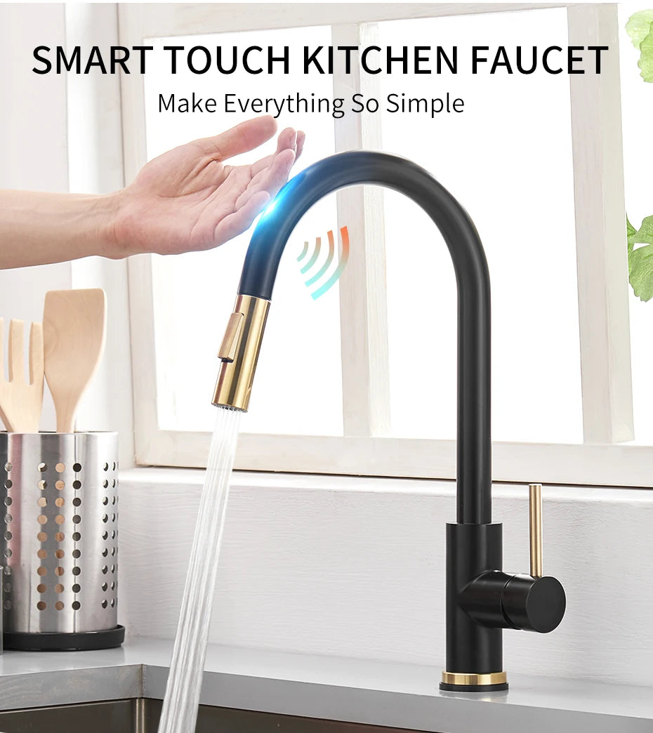 Smart Touch Kitchen Sink Faucet Sensor Water Tap KH1005