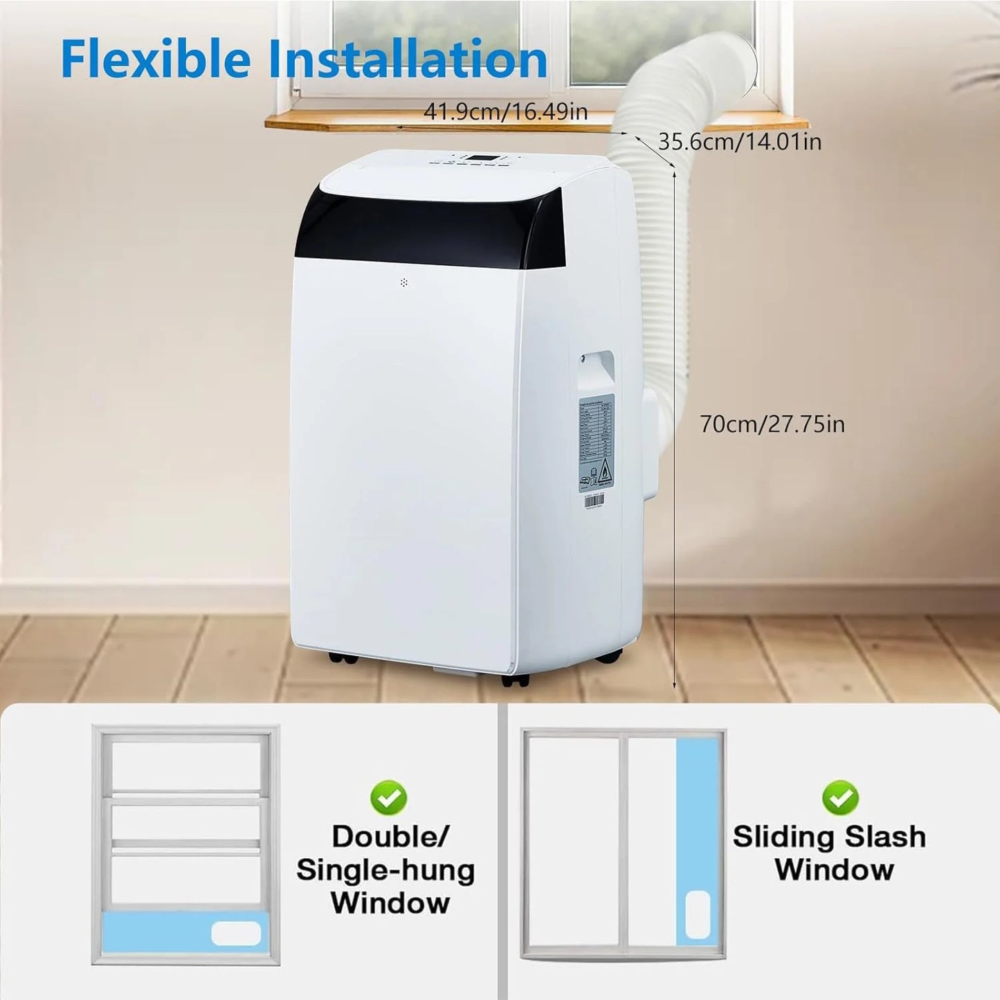 Adoolla 14000 BTU Portable Air Conditioner 3 In 1 Remote