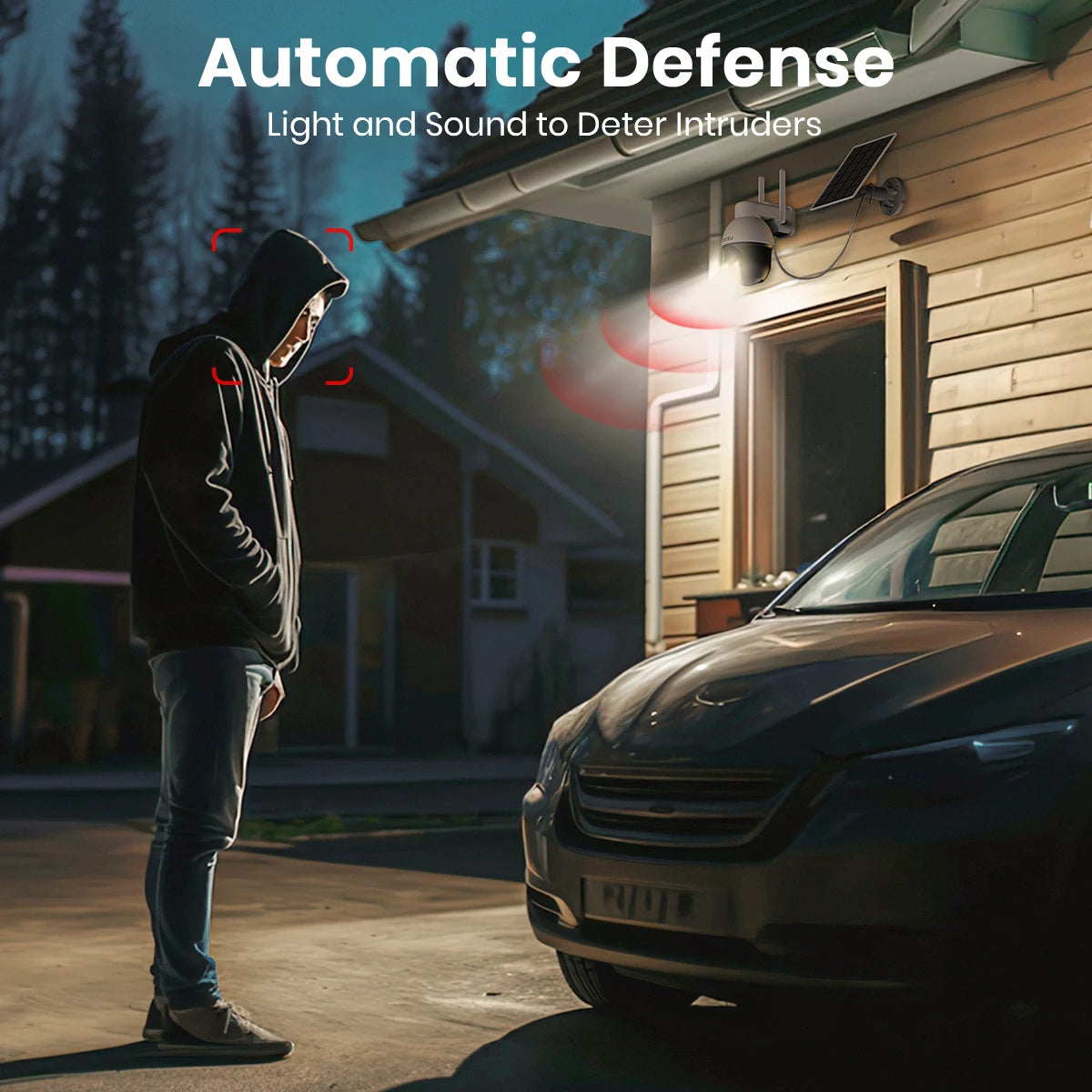 AOSU PTZ Solar Camera 3MP Wireless 2 4G WiFi CCTV AI