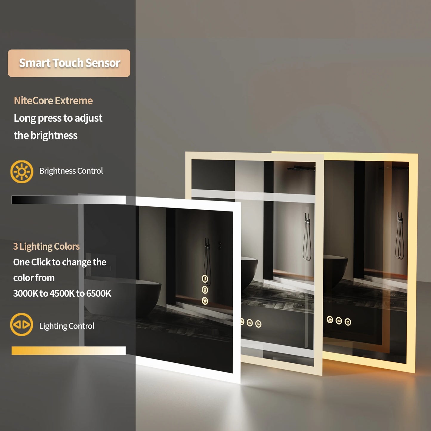 Led Bathroom Mirror With Anti Fog And Memory Function
