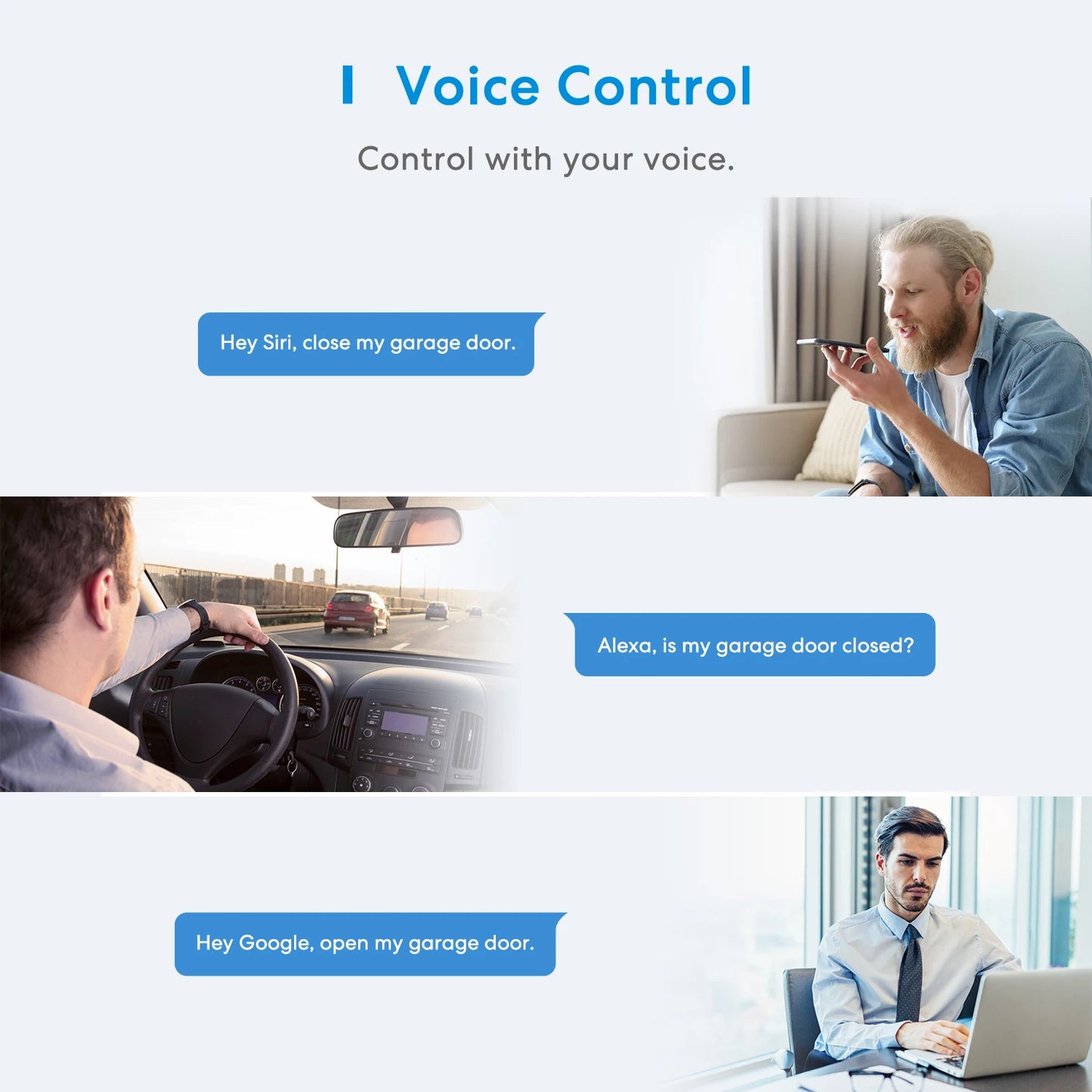 Meross HomeKit Smart WiFi Garage Door Opener With Alarm