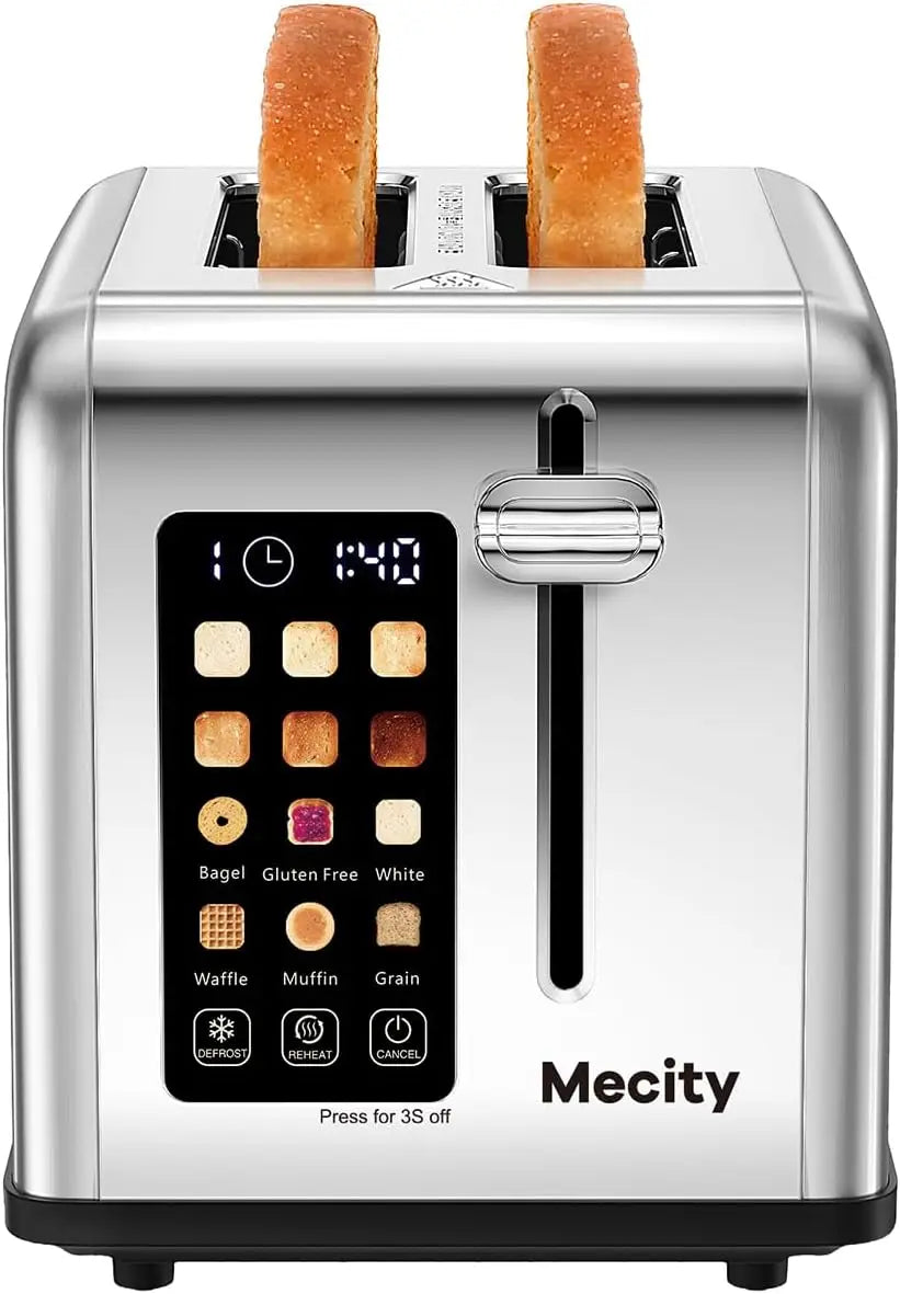 Iosn Stainless Steel Touch Screen Toaster With Timer Defrost