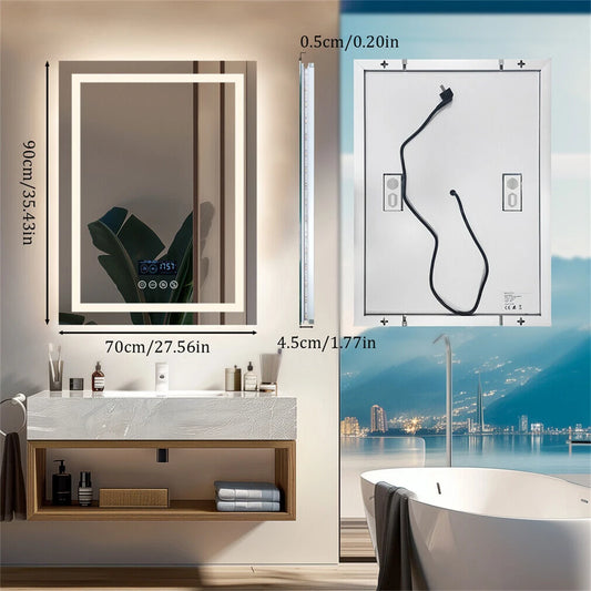 Smart Led Bathroom Mirror With Bluetooth Speaker Anti Fog