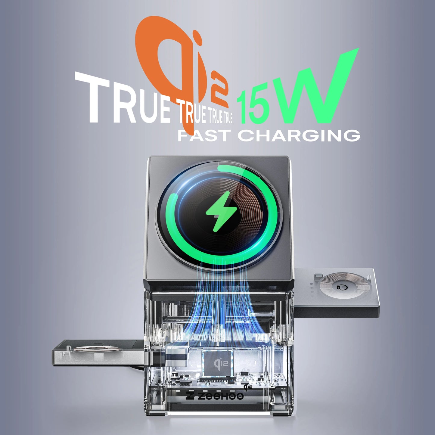 Zeehoo 3 In 1 Rotatable Magnetic Wireless Charger Stand