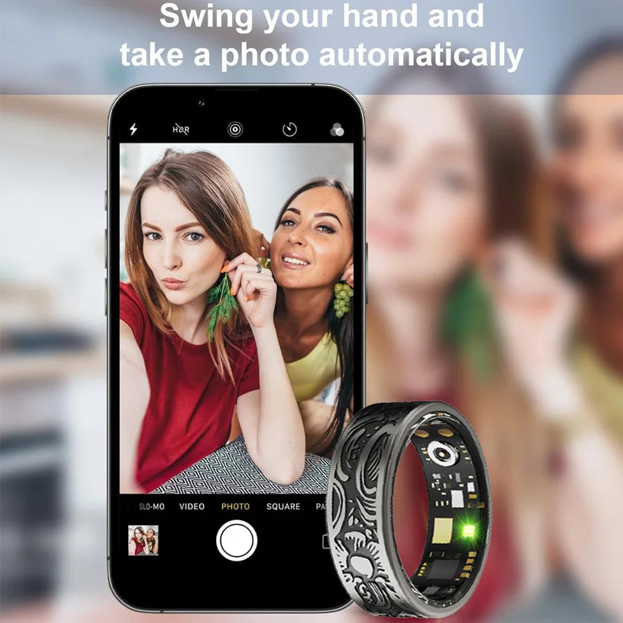 Smart Vintage Ring With Activity Tracker And Message Alerts