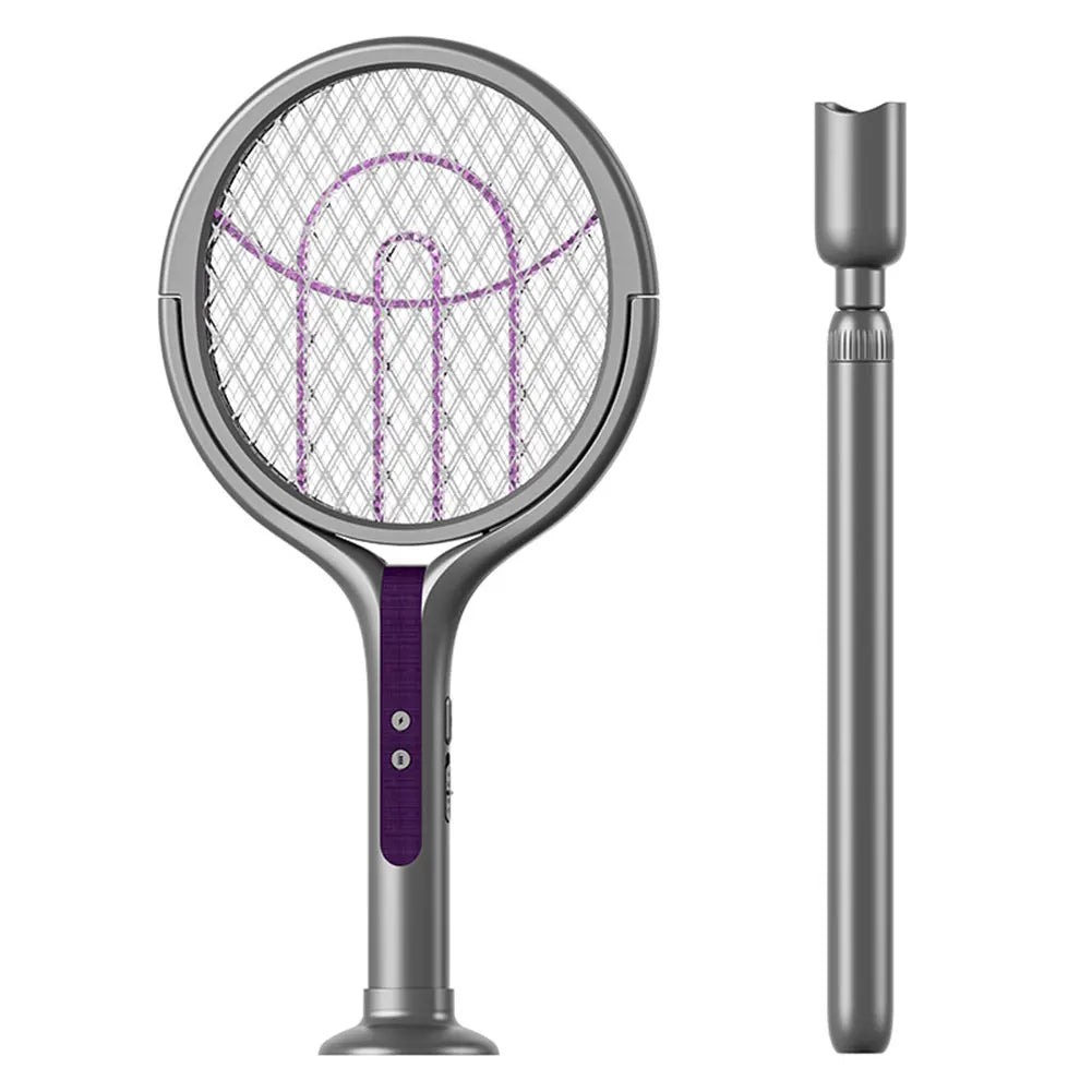 alloet Rotating Head Bug Zapper Racket 2-in-1 Mosquito Swatter
