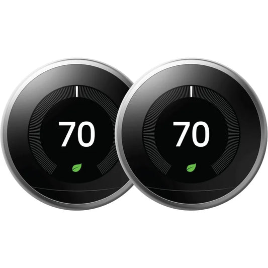 Nest Learning Thermostat Stainless Steel Gen T3007ES 2 Pack