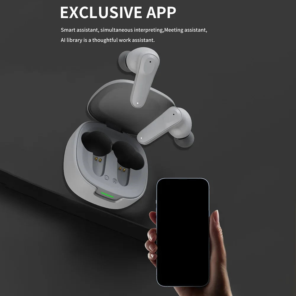 Real Time AI Translator Earbuds Bluetooth Five Waterproof