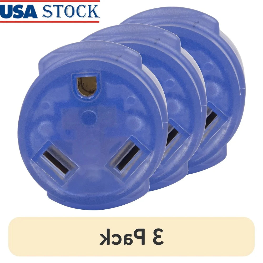 50 Amp to 30 Amp RV Power Adapter Durable PVC Connector Universal Plug Camper Motorhome Campgrounds Recreational Use DPT30F50M