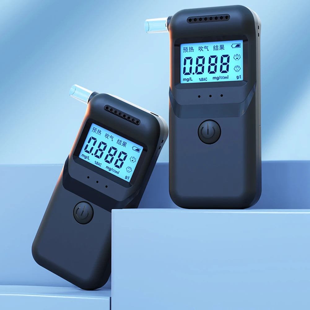 MOJOYCE Digital Alcohol Breath Tester With LCD Display And Mouthpieces