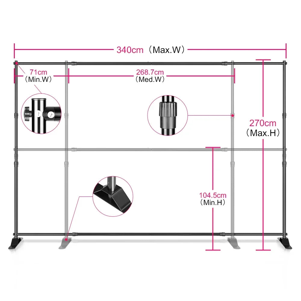 SH Double Crossbar Backdrop Stand Frame For Photography