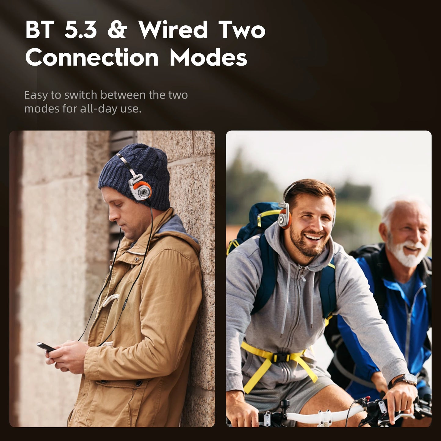 OKCSC 2 In 1 3rd Gen Wireless Headphones Bluetooth