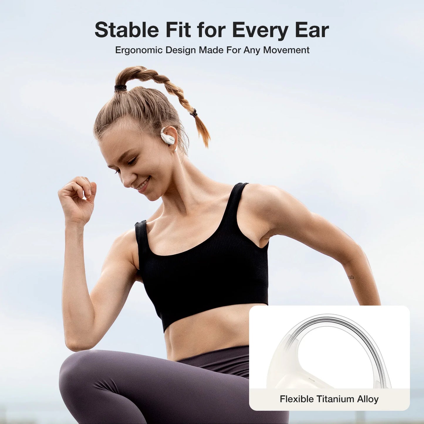 BRCT3 Open Ear Bluetooth Earbuds V5.4 Air Conduction Earhook
