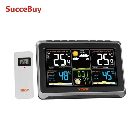 SucceBuy Wireless Weather Station 7.5 Inch Screen Forecast