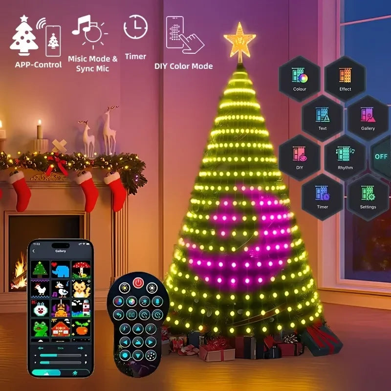 MIMIRGB 400 LED Indoor Christmas Tree Lights With Remote Control