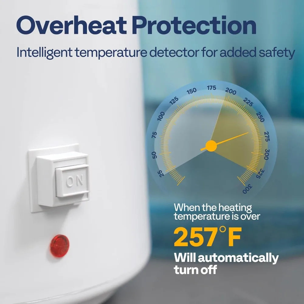 Water Distiller Countertop 1.6 Gallon/6L 900W Distilled Water Machine with Smart Switch Purifier Filter for Home Office, White