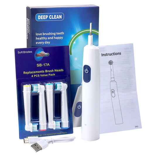 AFDEAL Smart Rotating Electric Toothbrush With 4 Heads
