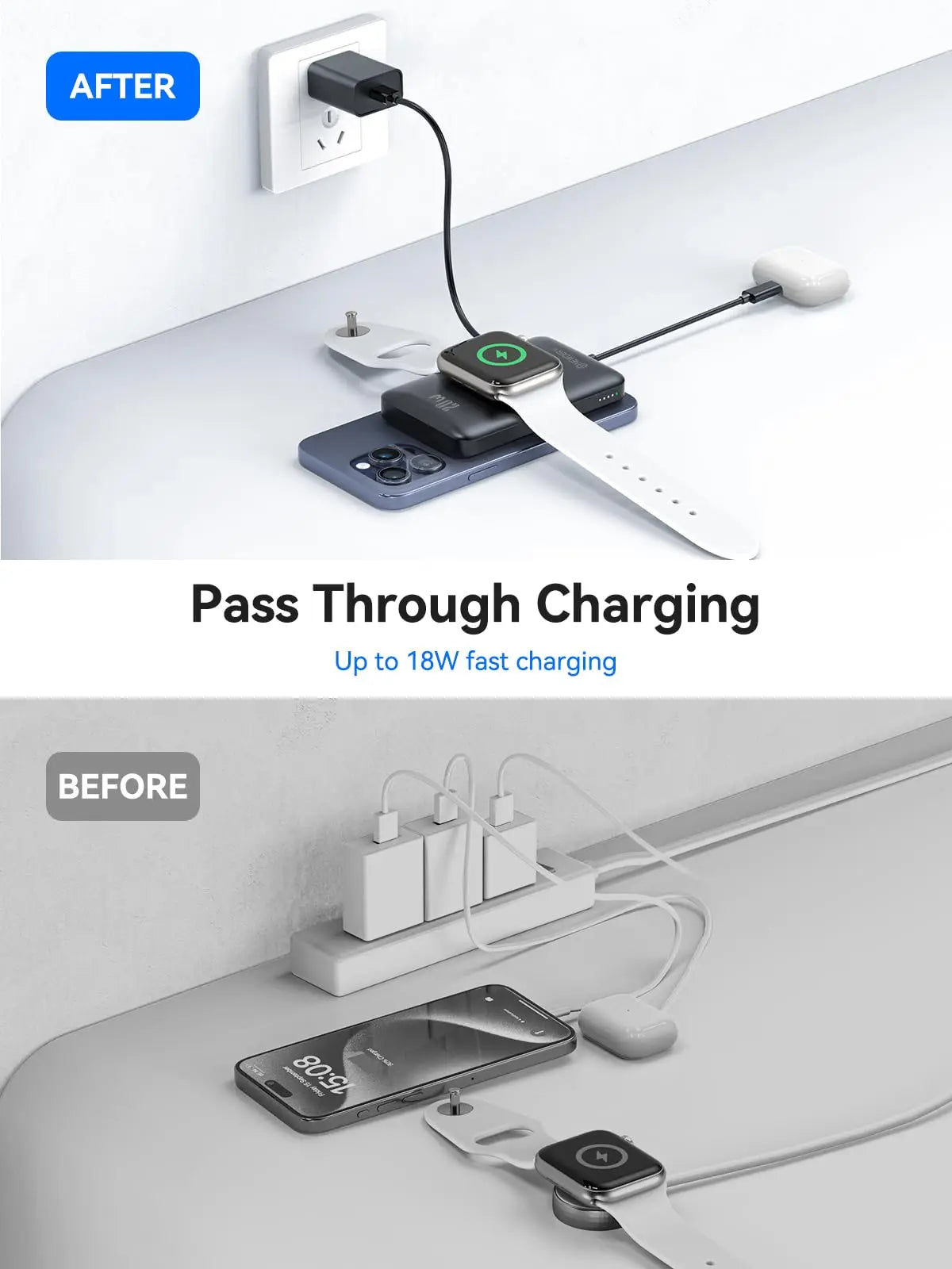 Newdery 10000mAh Magnetic Wireless Power Bank For Watch