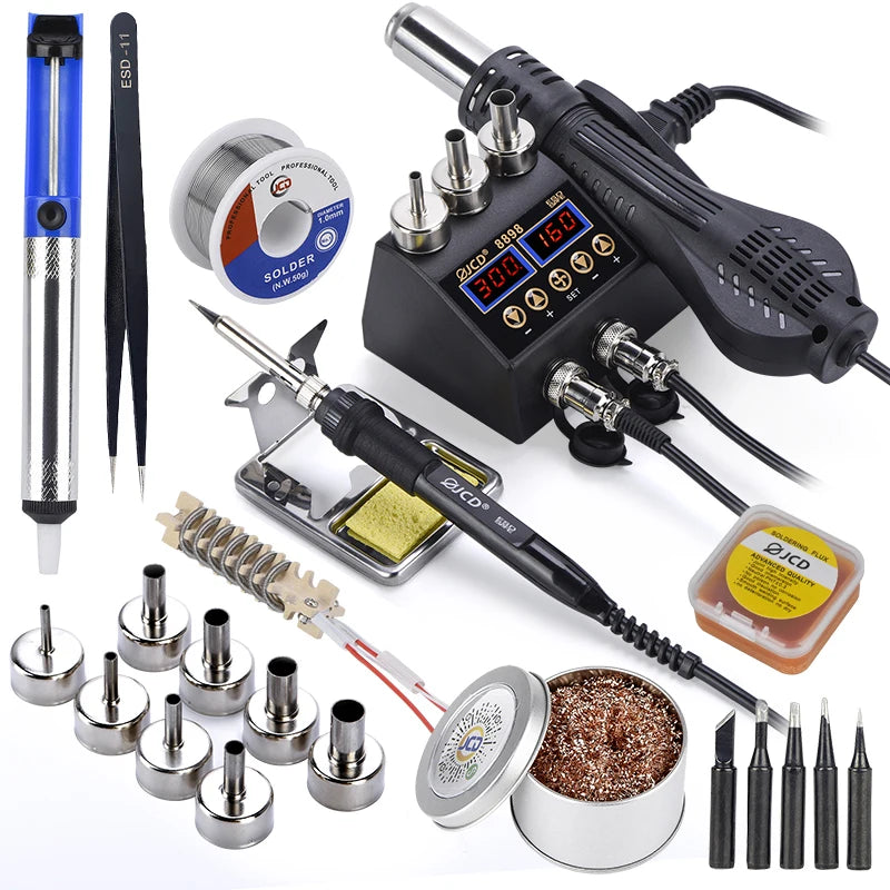 JCD 8898 750W Soldering Station 2 In 1 LCD Display